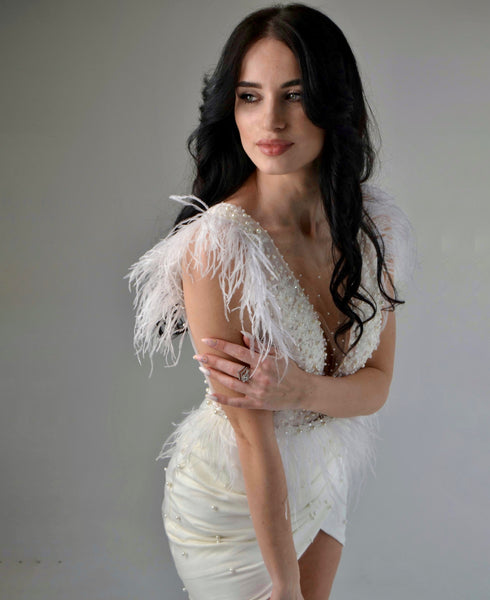 Mini wedding dress